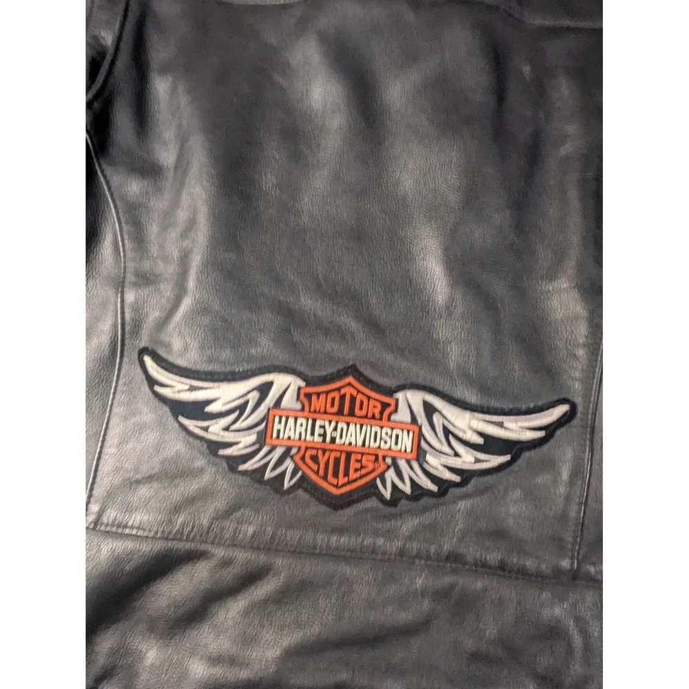 Vintage Harley Davidson Leather Jacket H-D Motorcycle Sport Rider USA Made Men L
